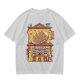 Olive T-Shirt With Cat Gyoza Restaurant Illustration