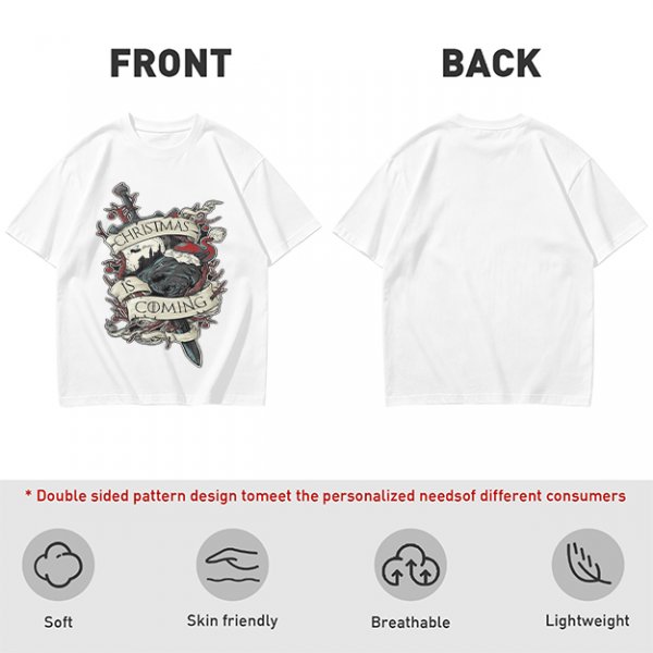 Christmas Is Coming Graphic Tee With Dark Fantasy Artwork