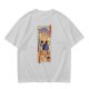 Olive T-Shirt with Japanese Style Sushi Chef Cat Print