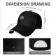Black Baseball Cap With Circular Graphic Emblem