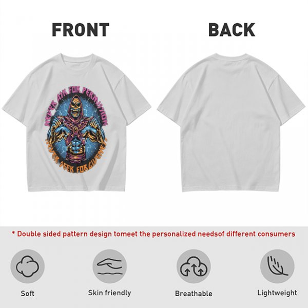 Olive t-shirt with skeleton warrior graphic and permission forgiveness text