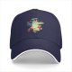 Black baseball cap with Totoro and girls graphic print