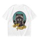 Olive Raccoon Eat Trash Graphic T-Shirt