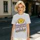 Olive graphic t-shirt with 'Someday We'll All Be Dead!' star and rainbow print