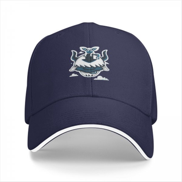 Black Baseball Cap with Appa and Momo Avatar Themed Print