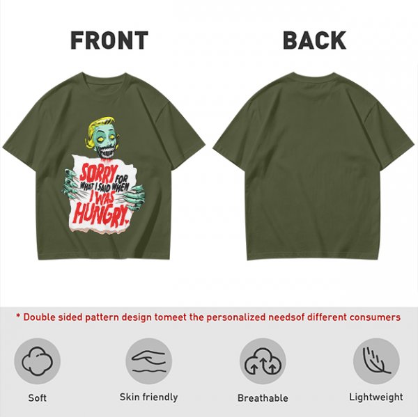 Zombie Sorry For What I Said When Hungry Graphic T-Shirt