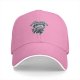 Black Baseball Cap With Metallic Graphic Print Design