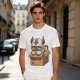 Olive t-shirt with Appa in a box that says Adopt me I'm Lost