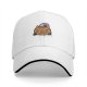 Black baseball cap with Halloween pumpkin and soot sprite graphic