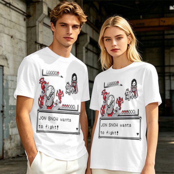 Jon Snow wants to fight Game of Thrones Pokemon style graphic tee