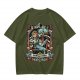Olive green t-shirt featuring The Goblin King tarot-style artwork