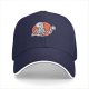 Black baseball cap with skeleton holding coffee cup graphic