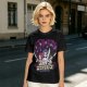 Olive Graphic Tee with Anime Hunter Characters and Huntr/X Text