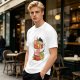 Olive T-Shirt with Capybara in Cup Noodle Graphic Print