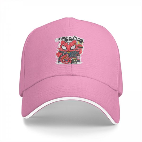 Black baseball cap with Spider-Punk cat graphic design