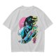 Olive T-shirt with Anime Vampire Hunter Character Graphic