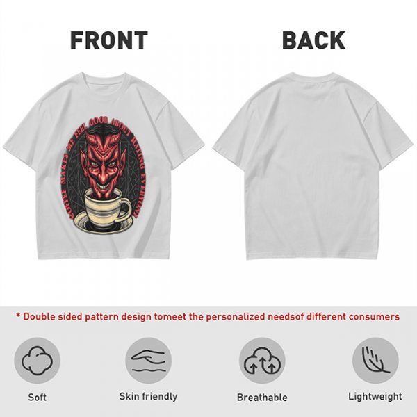 Coffee Makes Me Feel Good About Hating Everyone Devil T-Shirt