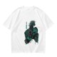 Olive T-shirt with Dark Fantasy Spirit Creature Graphic