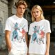 Olive T-shirt with Avatar Na'vi and Aang Pointing Meme Art