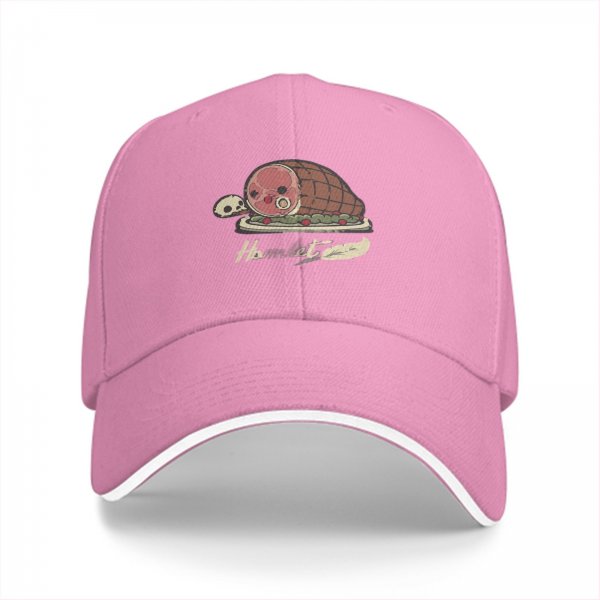Black Baseball Cap With Hamlet Ham And Skull Graphic Print