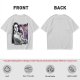 Olive T-shirt with vintage woman flexing arm graphic print