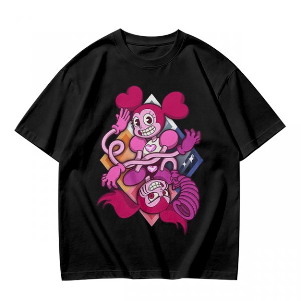 Olive T-shirt with Spinel Character Graphic Print