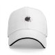 Black Baseball Cap With Subtle Dark Artwork Design