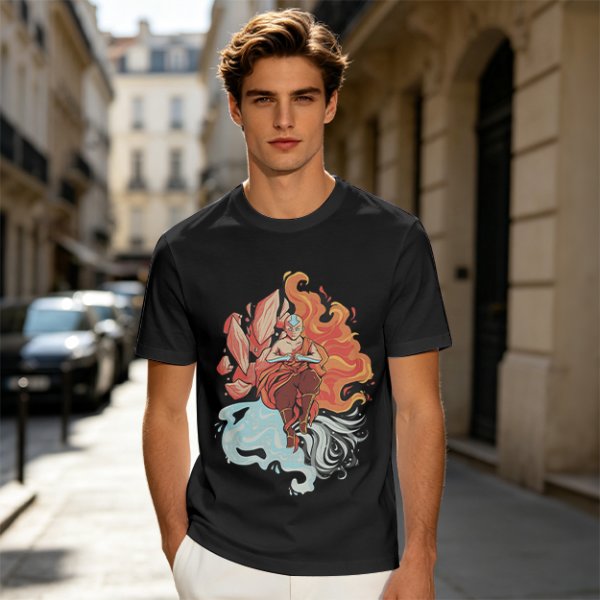 Avatar Aang Element Bending Graphic T-Shirt