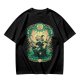 Olive Green T-Shirt With Fantasy Warrior Graphic Print