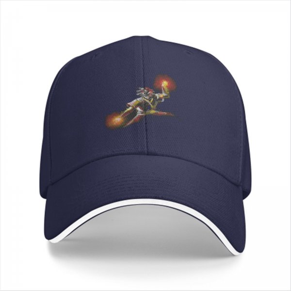 Black Baseball Cap With Flying Superhero Jet Pack Graphic