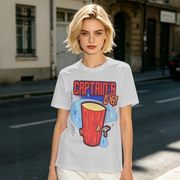 Captain's Log Star Trek Themed Graphic T-Shirt Design