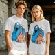 Olive T-shirt with Cookie Monster covering gingerbread man’s eyes