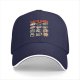 Black baseball cap with sushi cats graphic print
