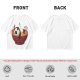 Olive green t-shirt with a panda relaxing in a steaming ramen bowl print