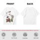 Olive T-Shirt Featuring Cute Fantasy Creature and Floral Art