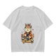 Olive T-Shirt Featuring a Cute Cat Sushi Chef Illustration