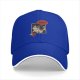 Black baseball cap with 'I don't wanna adult' cat graphic
