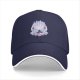 Black Baseball Cap With Anime Themed Graphic Print