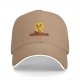 Black Baseball Cap With Cute Duck Holding Coffee Quackfeine Print