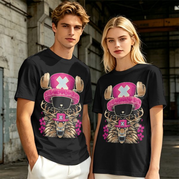 Olive T-Shirt with Tony Tony Chopper Lion Art Print