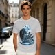 Olive T-Shirt With Dragon Rider Moonlit Fantasy Art Print