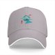 Black Baseball Cap With Anime Silhouette Sunset Art Print