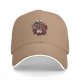 Black Baseball Cap With Skull And Red Abstract Graphic Print