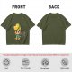 Olive T-shirt with Chibi Link from The Legend of Zelda Print