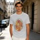 Olive t-shirt with cute puppy pile graphic and playful text