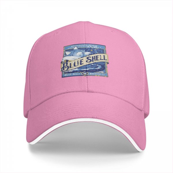 Black Baseball Cap with Blue Shell Brewing Co Mushroom White IPA Print