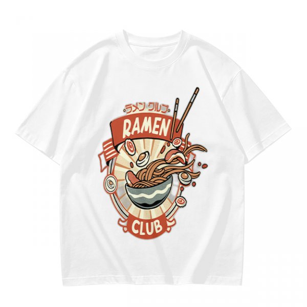 Olive Ramen Club Graphic T-Shirt with Noodle Bowl Art