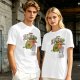Olive green t-shirt with Slimer's Ghostbusters themed graphic print