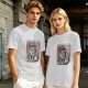 Olive T-Shirt with Cool Sunglass Wearing Tabby Cat Graphic
