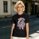 Olive T-Shirt with Black Magic Coffee Wizard Cat Graphic